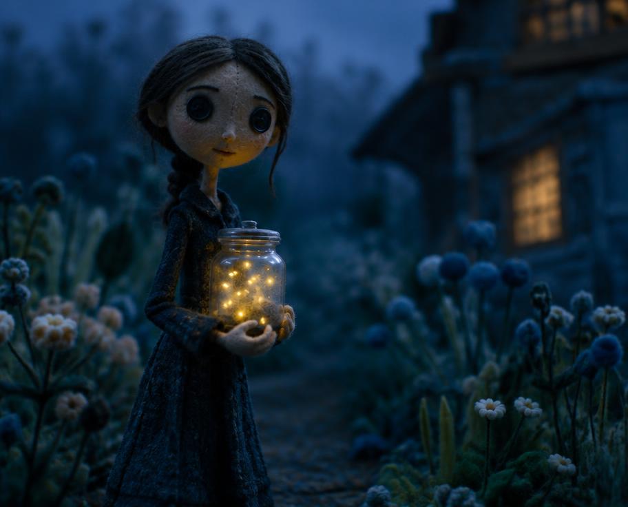 Pratinjau Stop Motion Felt Puppet — Coraline-inspired