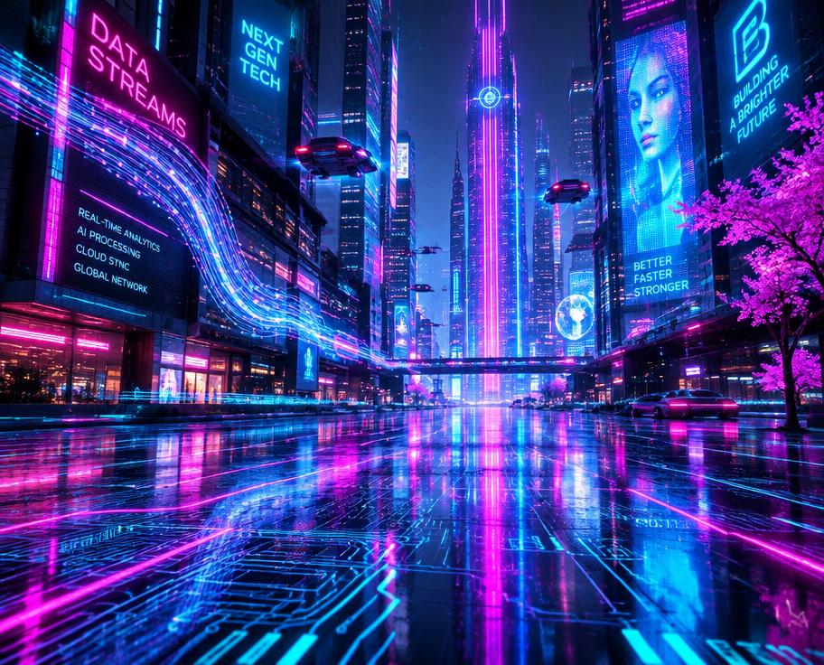Pratinjau Cyberpunk Neon 3D