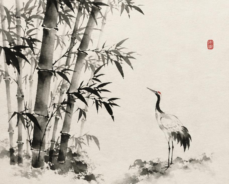 Pratinjau Ink Wash / Sumi-e Style
