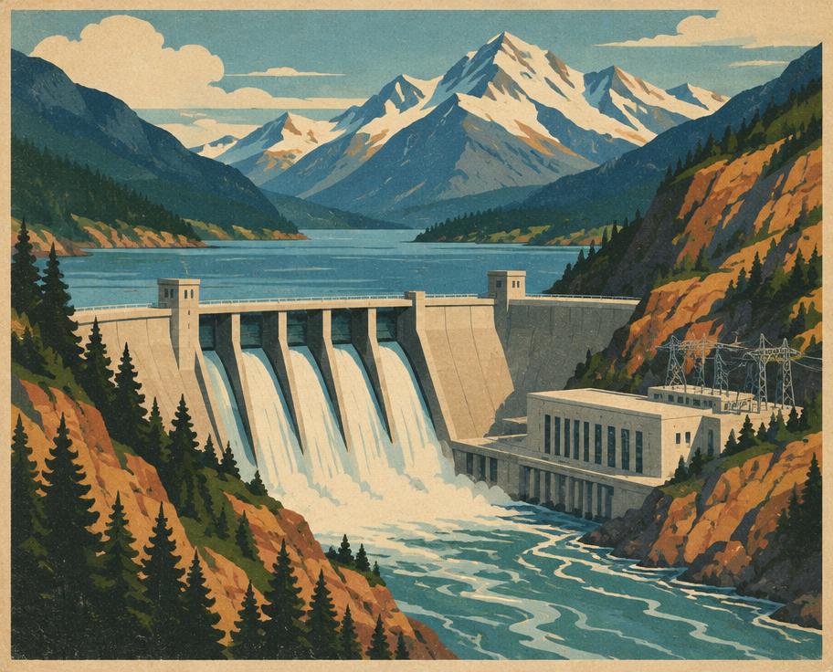 Pratinjau Vintage Travel Poster Style